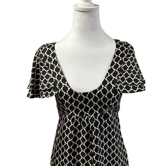 Normaluisa Silk Dress Geometric Print Sz M - Picture 2 of 6